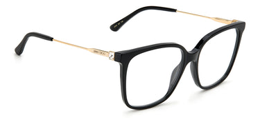 Designer Women Jimmy Choo Eyeglasses: JC341 - Black(2)- SpecSMART Eye Clinic (Diagonal View)